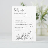 Cartons Réponse Branche à fleurs stylisée et gouttes d'encre (Debout devant)