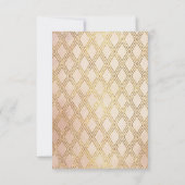 Cartons Réponse Branche d'olive italienne chic et treillis d'or (Dos)