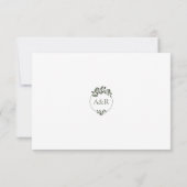 Cartons Réponse Branche d'olivier mariage vert charme méditerranée (Dos)