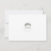 Cartons Réponse Branche d'Olivier sylée mariage de charme méditerr (Dos)