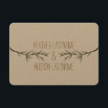 Cartons Réponse Branches à feuillage persistant Rustic Mariage R.S<br><div class="desc">Un mariage r.s.v.p. avec une illustration de deux branches d'arbres à feuillage persistant. Personnalisez le texte.</div>