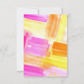 Cartons Réponse Bright abstract art pink yellow wedding (Dos)