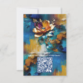 Cartons Réponse bronze Abstrait, style baroque bleu or (Dos)