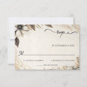 Cartons Réponse Brown Automne Bois Paperie Recyclé Mariage papier (Devant)