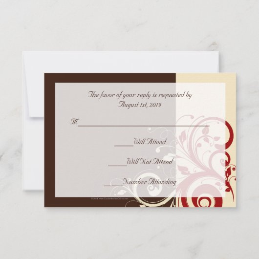 Cartons Réponse Brown/Crème/Flèche inverse rouge (Dos)