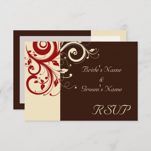 Cartons Réponse Brown/Crème/Flèche inverse rouge (Devant / Derrière)