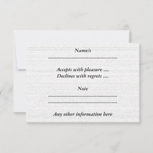 Cartons Réponse Bruit blanc. Grain de neige noir et blanc. (Devant)