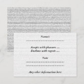 Cartons Réponse Bruit blanc. Grain de neige noir et blanc. (Devant / Derrière)