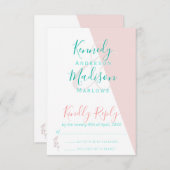 Cartons Réponse Budget remarquable du corail géométrique (Devant / Derrière)