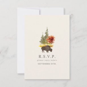 Cartons Réponse Buffalo Foliage Automne Mariage d'automne