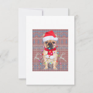 Cartons Réponse Bulldog Noël éclaire un Amoureux des chiens moche