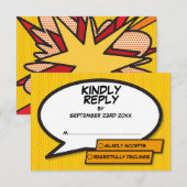 Cartons Réponse Bulle de bande dessinée simple et moderne (Devant / Derrière)