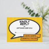 Cartons Réponse Bulle de texte de bande dessinée simple et moderne (Debout devant)