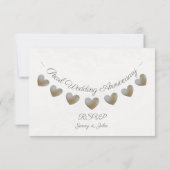 Cartons Réponse Bunting perle 30e anniversaire de mariage (Dos)