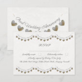 Cartons Réponse Bunting perle 30e anniversaire de mariage (Devant / Derrière)