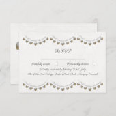 Cartons Réponse Bunting perle 30ème anniversaire de mariage (Devant / Derrière)