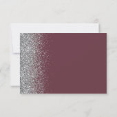 Cartons Réponse Burgundy moderne Argent Faux Parties scintillant E (Dos)