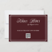 Cartons Réponse Burgundy Old Money Wedding (Devant)