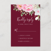 Cartons Réponse Burgundy Watercolor (Devant)