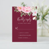 Cartons Réponse Burgundy Watercolor (Debout devant)