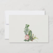 CARTONS RÉPONSE CACTUS DE FLEURS DESERT PINK FEUILLAGE AQUARELLE R (Dos)