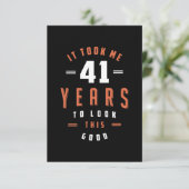 Cartons Réponse Cadeau Anniversaire 41 Ans (Debout devant)