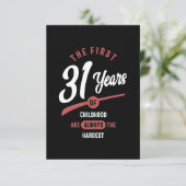 Cartons Réponse Cadeau anniversaire de 31 ans (Debout devant)