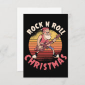 Cartons Réponse Cadeau de Noël | Rock N Roll Noël (Devant / Derrière)