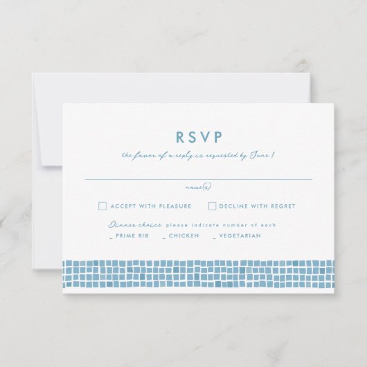 Cartons Réponse Cadre carrelage grec bleu simple destination maria (Devant)