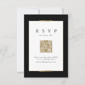 Cartons Réponse Cadre Elegance Black Simple Modern Classy Code QR (Devant)
