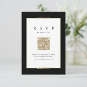 Cartons Réponse Cadre Elegance Black Simple Modern Classy Code QR (Debout devant)
