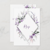 Cartons Réponse Cadre en diamant violet et rose | (Devant / Derrière)