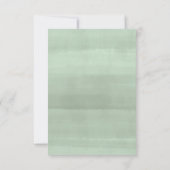 Cartons Réponse Cadre géométrique or Eucalyptus Mariage vert (Dos)