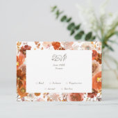 Cartons Réponse Cadre Mariage végétal blanc gris cuivre (Debout devant)