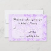 Cartons Réponse Cadre or élégant et Damas violet (Dos)