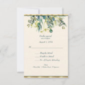 Cartons Réponse Calla Lily et Eucalyptus blancs (Dos)