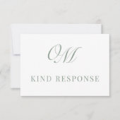 Cartons Réponse Calligraphie Classique Mariage moderne (Devant)