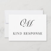 Cartons Réponse Calligraphie Classique Mariage moderne (Devant)