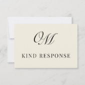 Cartons Réponse Calligraphie Classique Mariage moderne (Devant)