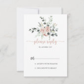 Cartons Réponse Calligraphie florale classique rose-poussiéreuse R (Devant)