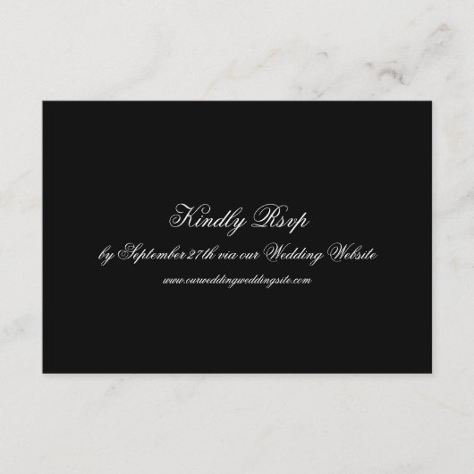 Cartons Réponse Calligraphie formelle noire code QR classique mari (Devant)