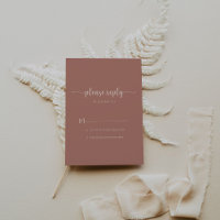 Calligraphie minimaliste Mariage en terre cuite RS