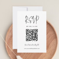 Calligraphie minimaliste Mariage QR Code