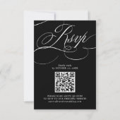 Cartons Réponse Calligraphie moderne code QR noir intemporel Photo (Devant)