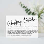 Cartons Réponse Calligraphie moderne Détails du Mariage, Bandes d' (Debout devant)