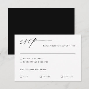 Cartons Réponse Calligraphie moderne Élégant Mariage Romantique