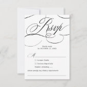 Cartons Réponse Calligraphie moderne intemporelle Noir blanc maria (Devant)