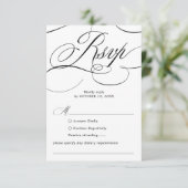 Cartons Réponse Calligraphie moderne intemporelle Noir blanc maria (Debout devant)