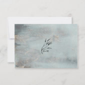 Cartons Réponse Calligraphie océanique Turquoise d'aquarelle Maria (Dos)