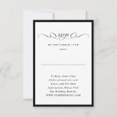 Cartons Réponse Calligraphie officielle Site Web de Mariage encadr (Devant)